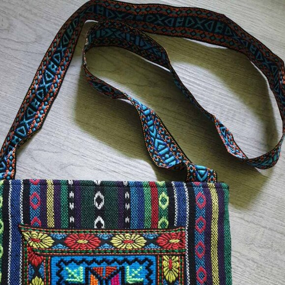 Ethnic Hand Made Embroidered Multicolor Cross Body Bag Fashion Women Hobo Style - Picture 4 of 4